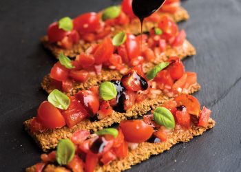 Raw Vegan Tomato and Basil Bruschetta