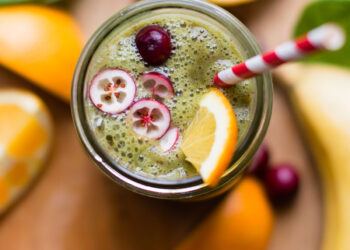Cranberry Spinach Smoothie | Bright & Refreshing Blend