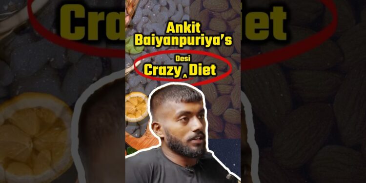 Ankit Baiyanpuriya's crazy "DESI DIET"💪 75 Hard Challenge Diet Secrets! #shorts #ytshorts