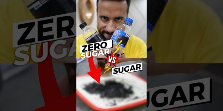 Zero Sugar Vs Normal Cold Drinks #scienceexperiment #science #ashusir #experiment #health #shorts