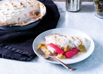 Vegan Queen of Puddings with Rhubarb & Ginger