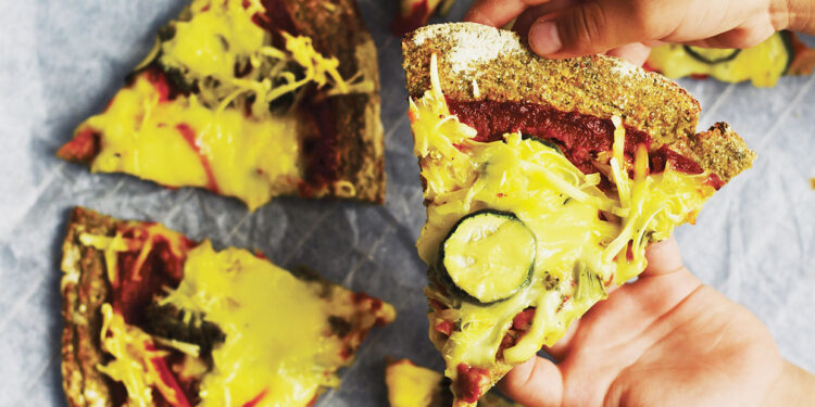 Vegan Cauliflower and Broccoli Base Pizza