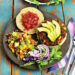 Vegan Black Bean Burgers with Mexican Quinoa Salad