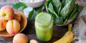 Peach Kefir Smoothie (Digestion + Energy)